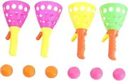 UPKOCH Catch Ball Game Set 2 Pairs Baskets 6 Balls Boys and Girls Toys Flyball Game for Family Fun Random Color