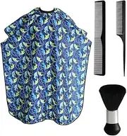 Kids Haircut Cape and Neck Duster Brush Hair Comb Set Professional Barber Hairbrush and Children Dolphin Hairdresser Apron with Adjustable Snap Closure Extra Long Cape 47x39 inch