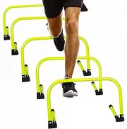 Adjustable Athletic Speed Training Hurdles, Jumping & Speed Training Fitness Equipment, Hurdles for Track & Field, Basketball, Soccer & More, Set of 5