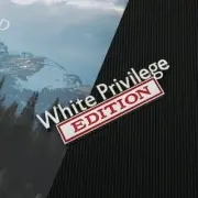 White Privilege Card Edition METAL Badge Emblem Car Sticker Decal 4 Joke Prank