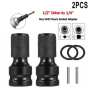 Enhanced Compatibility 2Pcs Socket Adapter for Wrench & Drill Conversion
