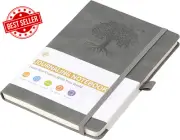 A5 Lined Journal Notebook Gray – Hardcover Diary w/ Elastic for Writing & Notes