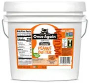Natural, Creamy Peanut Butter, 9Lb Bucket -Kosher Non-Gmo Verified Salt Free, Un