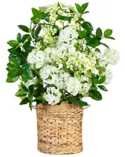 Nearly Natural 31in Artificial Mixed Flower Arrangement in Hyacinth Weave Basket