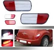 For 2006 2007 2008 2009 2010 Chrysler PT Cruiser Reflector Backup reverse Tail Lights 2 in 1 White Lens