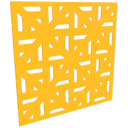 ProtectorAl 300-1200mm x 300-1200mm Dark Yellow/Gloss White Mosaic Unframed Composite Deco Panel