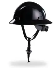 Black Full Brim Hard Hat, OSHA Approved Construction Helmets for Men, 4-Point...