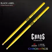 DRUM STICKS 3x CHAOS 5B DRUMSTICKS – CHROMATICS YELLOW 3 PAIRS AMERICAN HICKORY