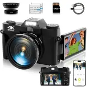 4K Digital Camera for Photography Autofocus 56MP 16X Digital Zoom with WiFi 3...
