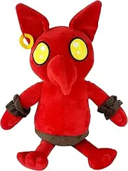 PERUKOYO Doors Plush Toys, 14.5'' El Goblino Plush,2023 New Monster Horror Game Plushies, Doors Stuffed Animals, Birthday Gifts for Game Fans Children, Red