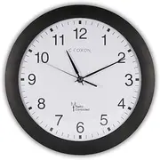 CLOXON Radio-Controlled Wall Clock 30 cm Black for Kitchen Living Room Office Radio-Controlled Clock Wall Clock High Precision Wall Clock Radio Large (Black)