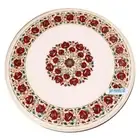30'' White Marble Table Top antique pietra dura Coffee Side Inlay Home Decor sd