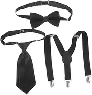 Yardenfun 1 Set Children's Bow tie Set Suspenders Costume Kids Neck tie Academy Style Party Accessory Kids Pants Suspenders y Back Suspenders Adjustable Suspenders Toddler Bow Suit boy Metal