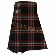 Black Country 8-yard Scottish Handmade Traditional Tartan Kilt For Men
