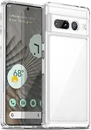 Case for Google Pixel 7 Pro, Military Grade Drop Protection Phone Case, Yellowing Resistant, Anti-Scratch Hard PC Back, Shockproof Hard Ultra-Thin Protective Cover, Clear