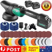 Cordless Car Polisher Buffer Sander Dual Action Machine 5" Polishing Pad 6-Speed