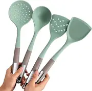 Silicone Kitchen Utensils Cooking Spatula Turnner Soup Ladle Spoon Frying Shovel Colander Cooking Non-Stick Cookware Kitchen Accessories 硅胶厨房用具炒菜锅铲翻勺汤勺煎铲漏勺烹饪不粘炊具/517