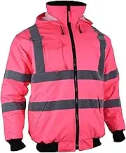 FONIRRA High Visibility Reflective Safety Jacket Workwear ANSI Waterproof Bomber Quilted Lining Jacket Lightweight for Women