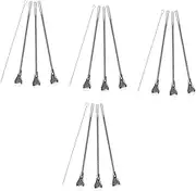 WRITWAA 1 Set Stainless Steel Stirrer Straw Stirring Spoon Straws Brush Removable Design for Easy Cleaning for Desserts Milk Teas and Juices for Home and Cafes