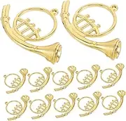 DIY Christmas Tree Decor 12pcs Miniature Music Instruments Plastic Trumpet Saxophone Creative Wreath Accessories for Christmas Home Decorations