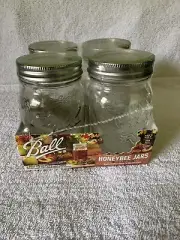 BALL Keepsake Series - Honeybee Mason Canning PINT Jars NIP - Set Of 4