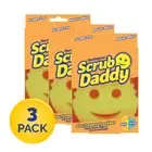 3 x Scrub Daddy Original Yellow Sponge Scratch Free Cleaning Scrubber Shark Tank