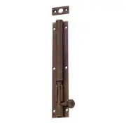 Plain Barrel Bolt with Long Throw, Antique Brass