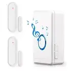 2 Magnetic Sensor Opening Reminder Wireless Transmit 48 Chimes Bell Window Door