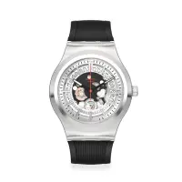 在飛比找momo購物網優惠-【SWATCH】金屬Sistem51機械錶手錶SISTEM 