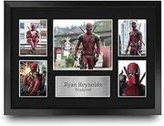 HWC Trading FR A3 Ryan Reynolds Deadpool Presents Printed Signed Autograph Picture for Movie Memorabilia Fans - A3 Framed