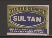 MATCHBOX LABELS INDIA-Sultan, Sultan- **