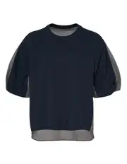 [sacai] Chalk Stripe Glencheck Tshirt