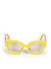 Yellow Oversized Square Frame Sunglasses