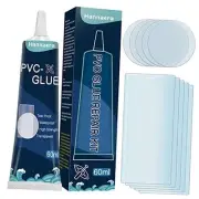 Air Mattress Patch Kit, Pool Liner Patch Kit Waterproof, Transparent PVC Glue