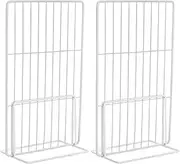 Alipis Iron Freezer Partition Freezer Divider Wire Divider Stand up Freezer Separator Shelf Divider Freezer Storage Rack Freezer Baskets 2PCS (White)