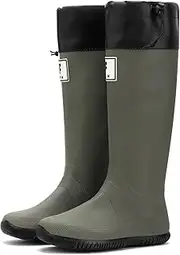 [RIUETAR] Rain Boots for Men and Women, Waterproof Rubber Boots Anti-Slip Garden Boots Durable Slip Resistant Muck Boots, Comfort Fishing Boots Knee High Work Boots for Outdoor