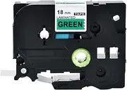 ExtraPrint 1 Pack Compatible TZe-741 TZ741 Laminated Label Tape Replacement for Brother P-Touch PT-1400 PT-1650 PT-1750 PT-1830 PT-1880 PT-1950 PT-2030 PT-2100, Black on Green 18mm x 8m