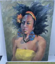 Original Oil Painting Pretty Girl 12 X 16 By Alaska artist Betty Atkinson Lovely