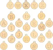 [SHERCHPRY] Hardwearing Alloy Alphabet Charms Double-sided Initial Pendants for Necklace Earring Letter Charm
