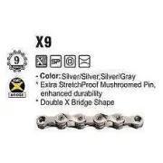 KMC X9 9-Speed Chain with Connect Link - Silver