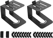 2Pcs Tabletop Speaker Stands Table Mount Holders Utility Freestanding Metal Support Base Small Speaker Racks for Home Bedroom