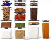 Brilliance Airtight Food and Pantry Storage Containers, New Set of 14, Clear, 14