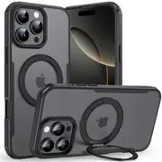 Tough On 360° Rotate Stand Phone Case With MagSafe for iPhone 16 Pro Max - Black