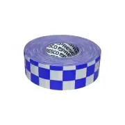 Presco Checkerboard Roll Flagging Tape: 1-3/16 in. x 300 ft. (White/Blue Checker