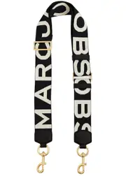 Marc Jacobs Logo-jacquard Canvas bag Strap - Black And White ONE SIZE