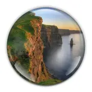 Cliffs of Moher Ireland Paperweight in Gift Box, 3 Inch Crystal Dome, Perfect