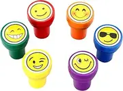 Stamps for Kids, LUCKYBIRDS0315 Best Sell Plastic Self Inking Smiley Stamps Set, 6 Count