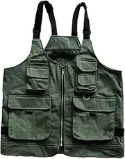 [yuksok] Barbecue Apron Outdoor Camping Vest Sleeveless Multifunction Work Apron Storage Bag Apron Hanging Bag for Backyard