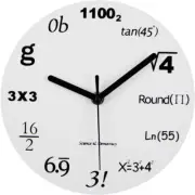 8" Math Clock, Timelike Unique Wall Clock Modern Design Novelty Maths Equation C