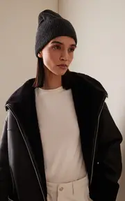 [Toteme] Ribbed Wool-Cashmere Beanie